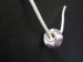 Ručně vinutá skleněná perle s AG925 (stříbro) zakončením bílo-fialová